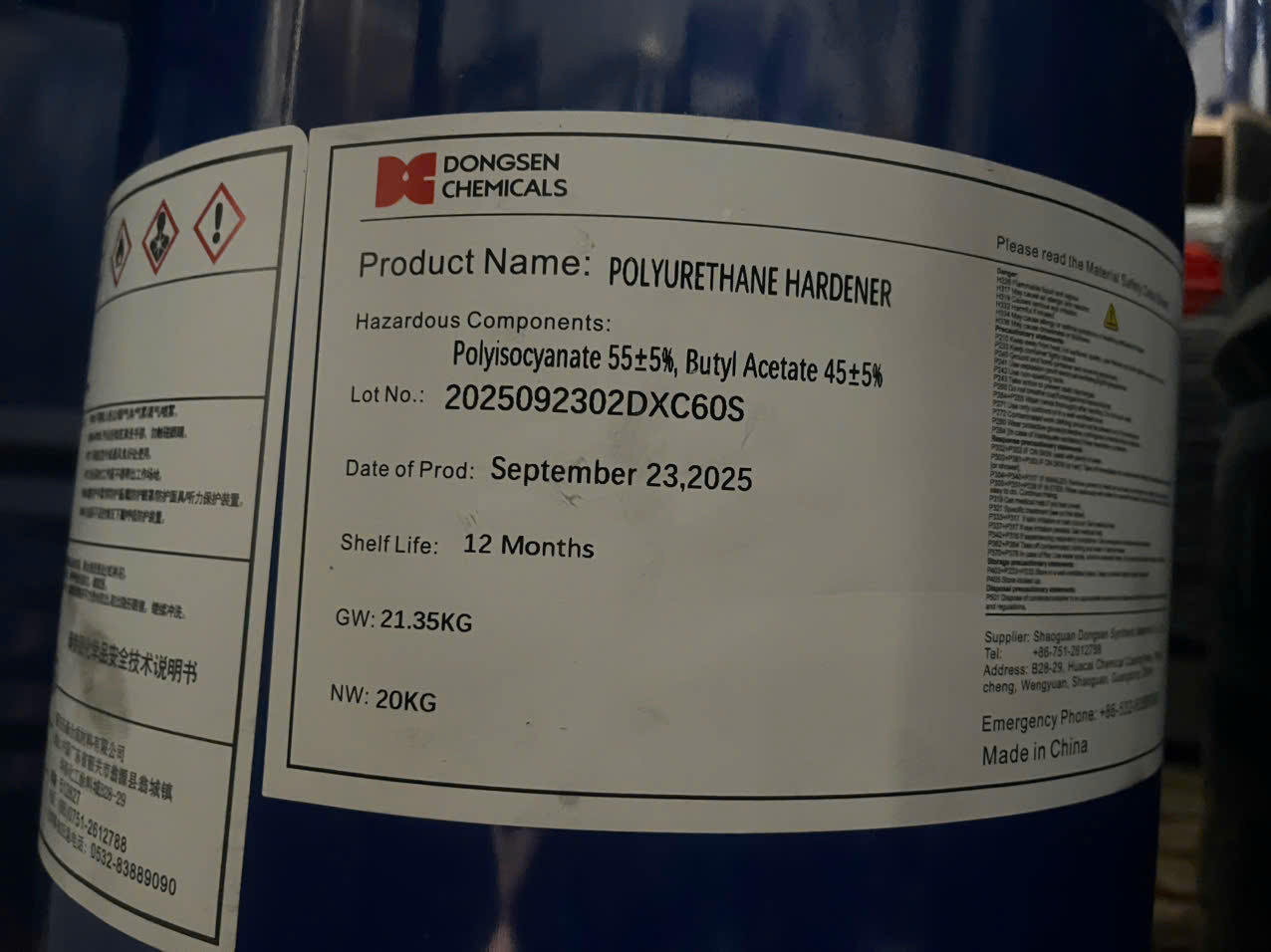 Polyurethane Hardener DXC-60S – Chất đóng rắn PU 1K khô cực nhanh, bám dính mạnh trên bề mặt ẩm