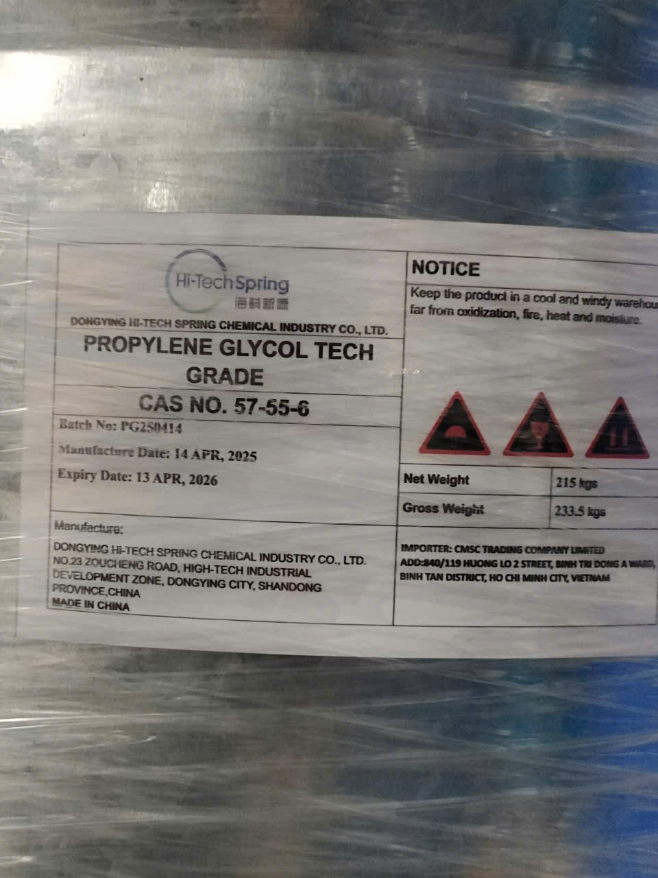 Propylene Glycol Industry - Sản xuất và Công dụng